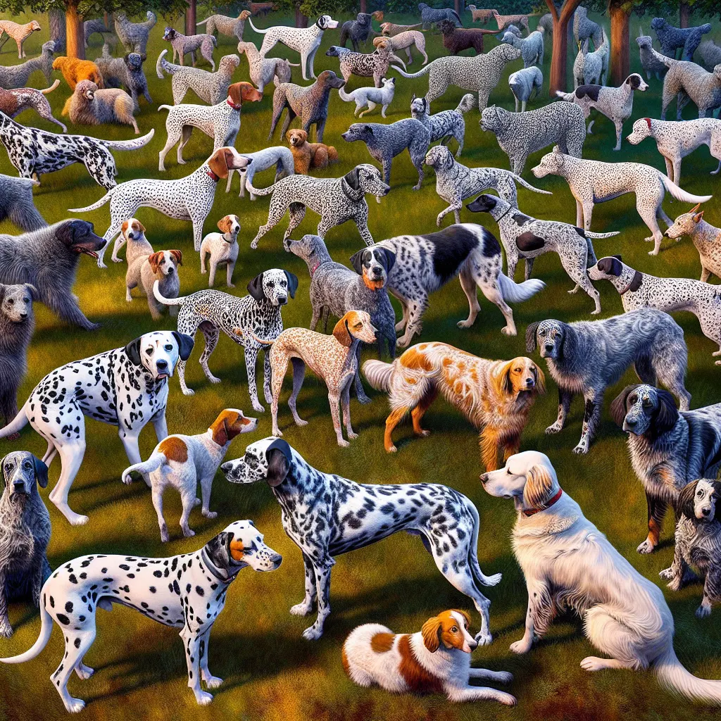 Group of spotted dog breeds