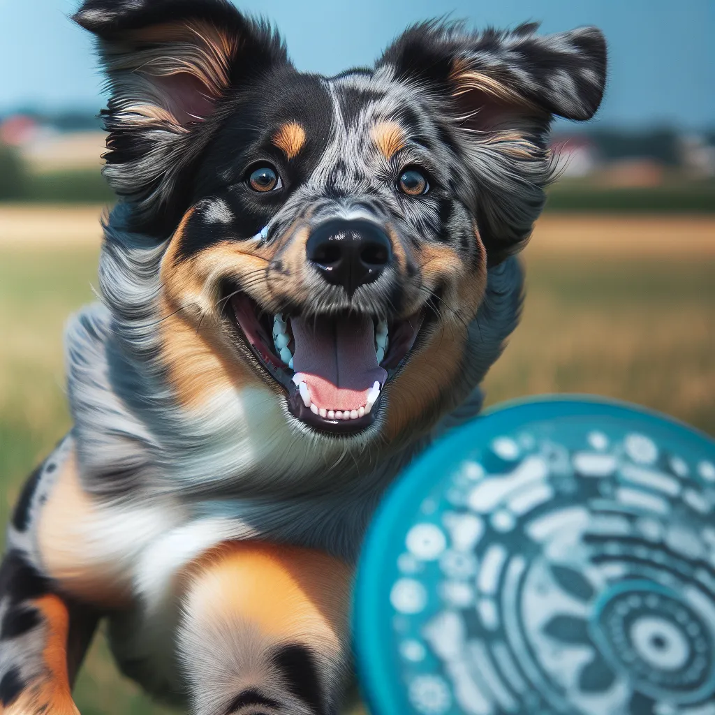 catahoula border collie mix playing